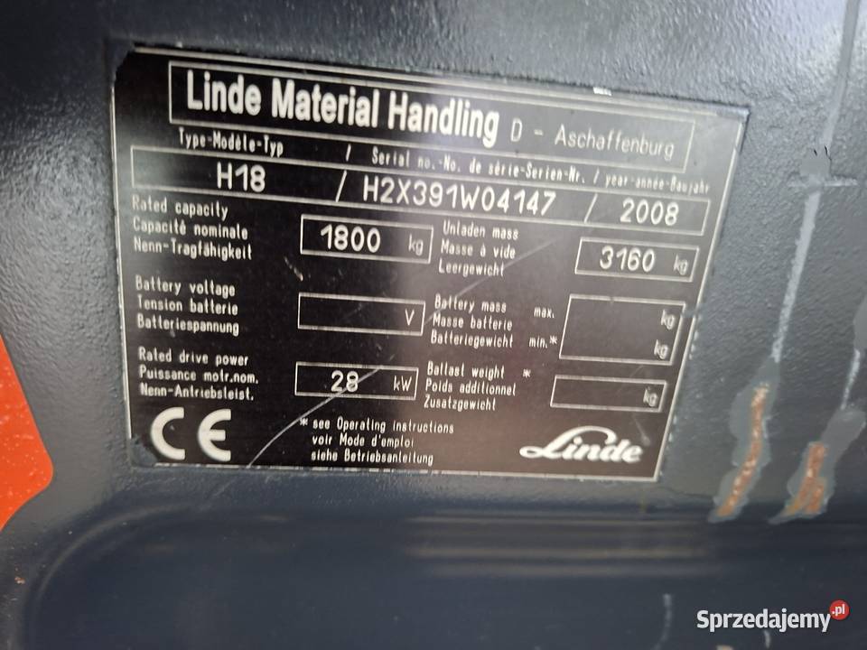 Wózek widłowy linde h18 t na gaz Wózki widłowe Kielce