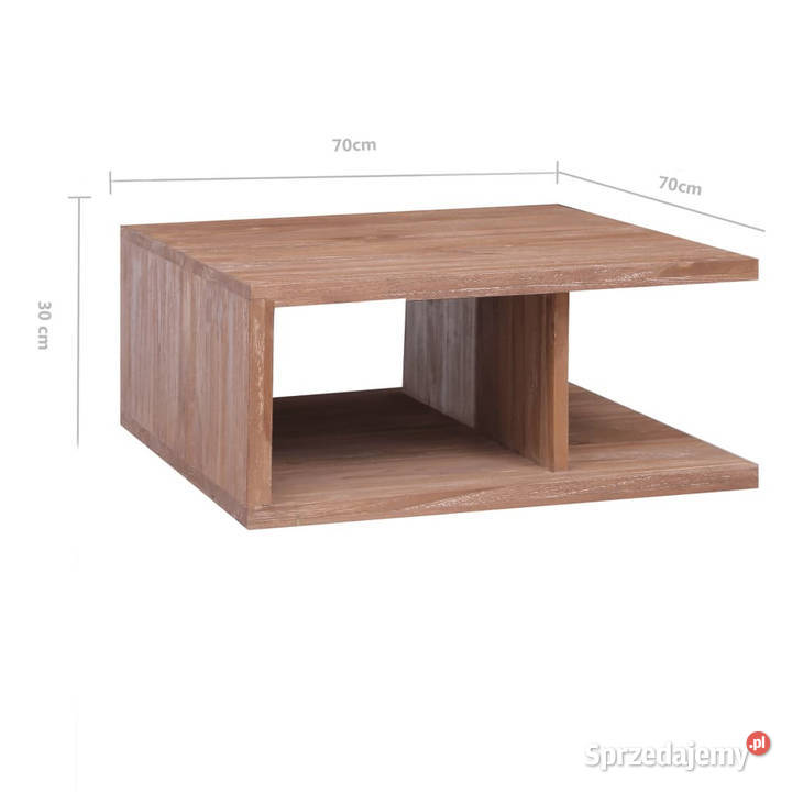 Stolik kawowy 70 x 70 x 30 lite drewno tekowe mazowieckie Warszawa