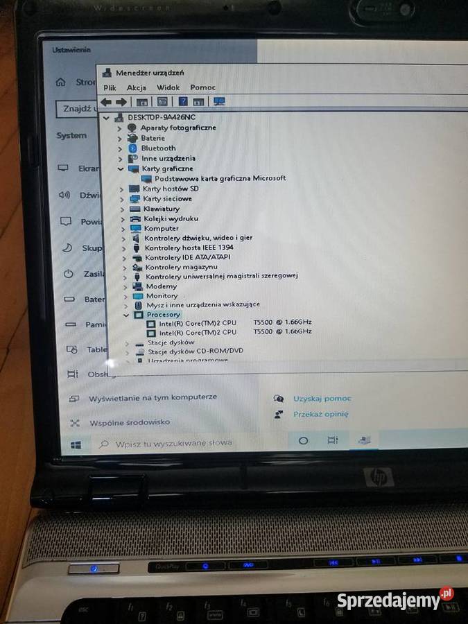 Sprzedan laptop hp pavilion dv 6000 Rymanów