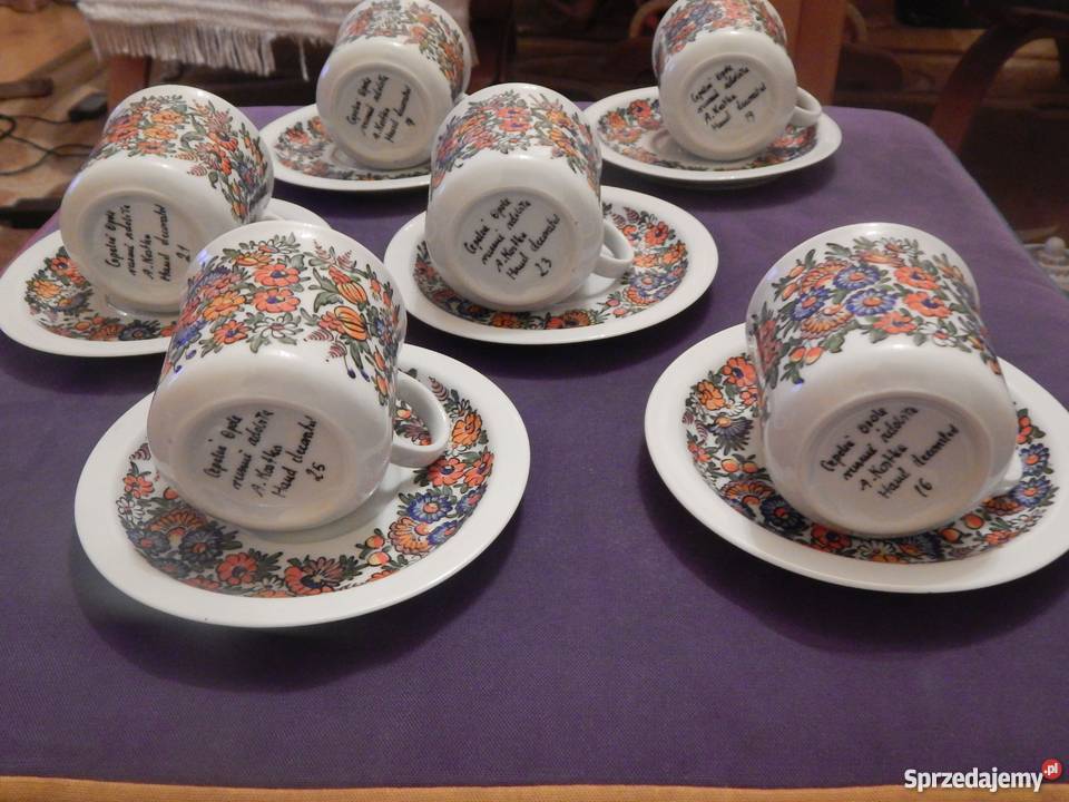 Duży zestaw Cepelia Opole Porcelana i szkło Kraków