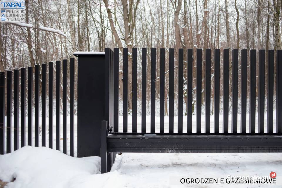 Ogrodzenie aluminiowe GRZEBIENIOWE pionowe Lublin