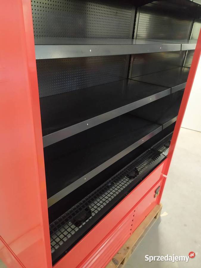 Regał chłodniczy czerwony GP 125 otwarty na Kazuń Polski
