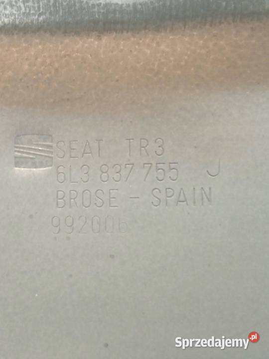 MECHANIZM SZYBY LEWY PRZÓD 3D 6L3837755J Seat
