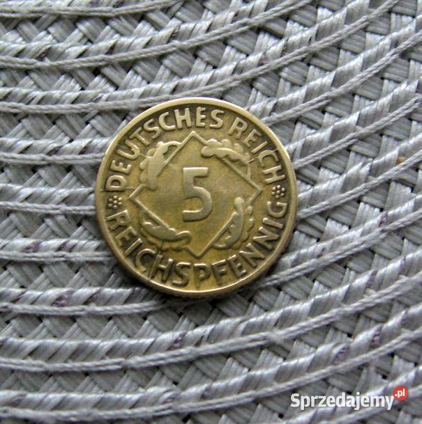 Niemcy Weimar 5 Reichspfennig 1925r D Kalisz