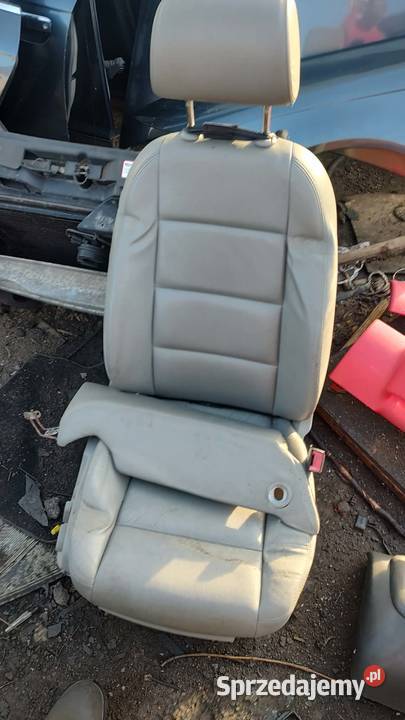 Fotele komplet Audi a6 c6 sedan szara skóra osobowe