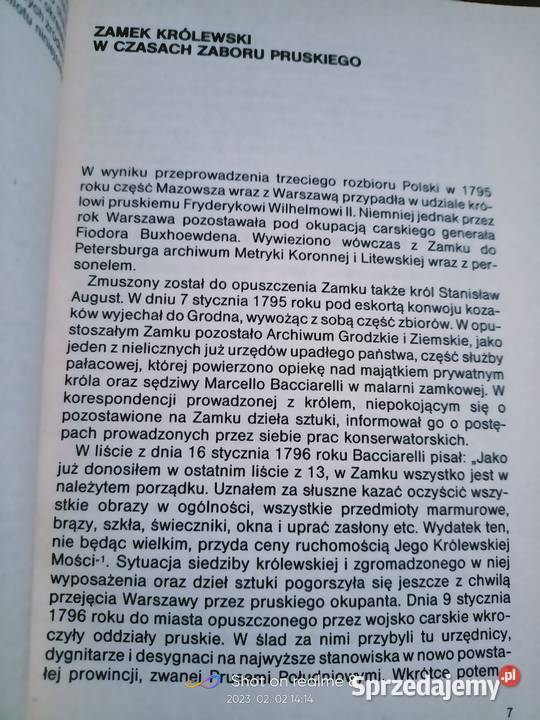 Zamek w latach okupacji pruskiej i księstwa Poradniki, albumy i reportaże Warszawa