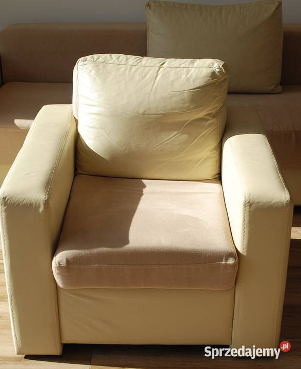 Skórzana sofa plus fotel śląskie Zabrze