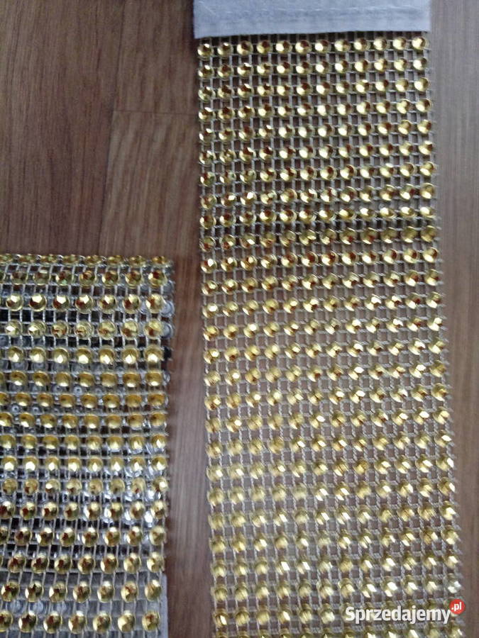 Tuby upięcia firan złote cyrkonie Chrzanów