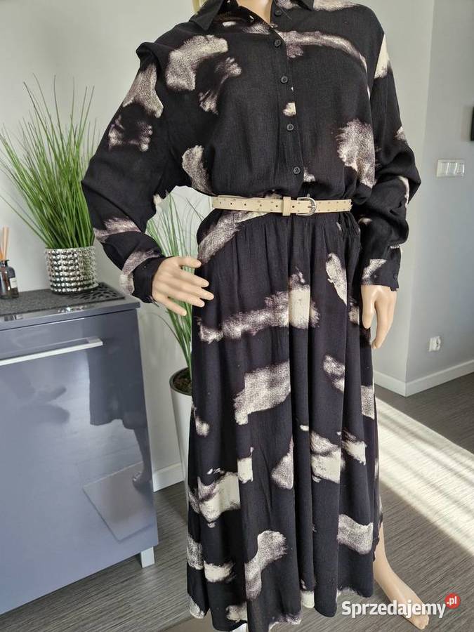 Nowa sukienka midi z wiskozy