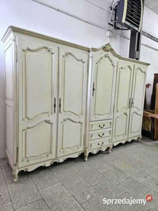 Duża francuska szafa Ludwikowska biała 300 Nowy Sącz sprzedam