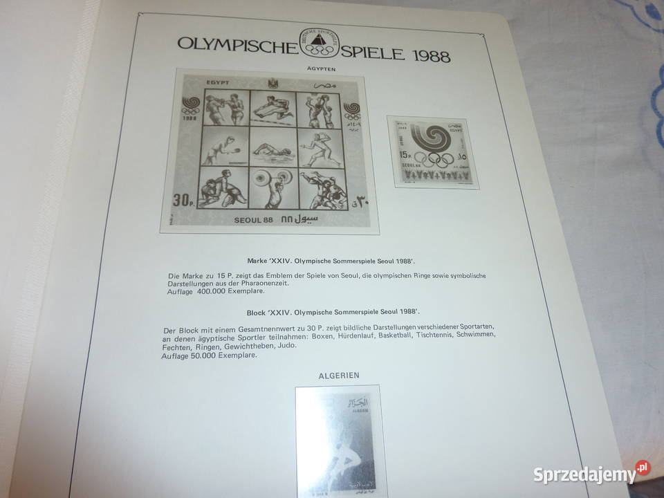 Schaubek Igrzyska Olimpijskie z 1988r Bukowno sprzedam