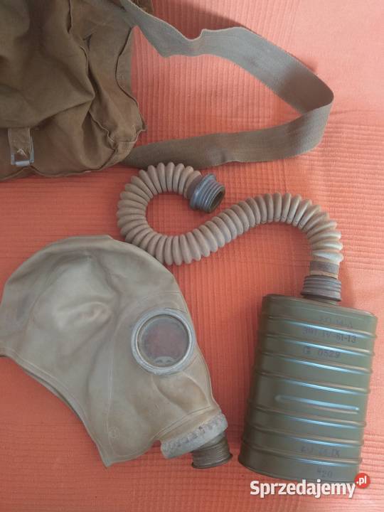 retro PRL maska gazowa oryginalna kompletna Warszawa
