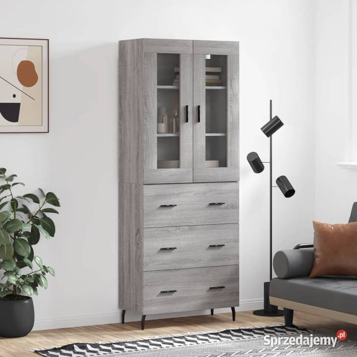 Witrynka szary dąb sonoma 695x34x180 materiał mazowieckie Warszawa sprzedam