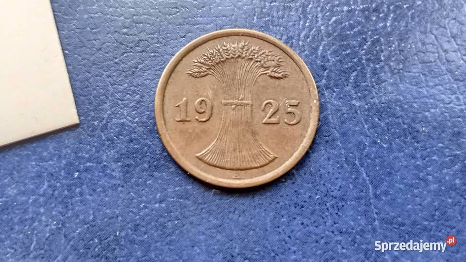 Stare monety 2 pfennig 1925 A Niemcy podkarpackie