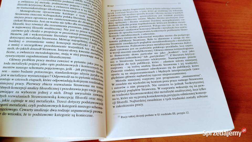Metafizyka analityczna P F Strawsona Tadeusz