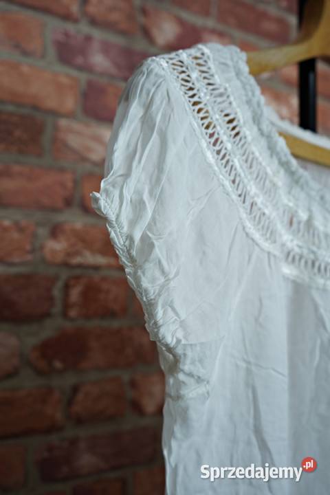 Biała cienka Bluzka biały Moda i Styl Warszawa