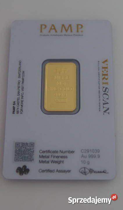 Certyfikowane złoto Inwestycyjne Olsztynek