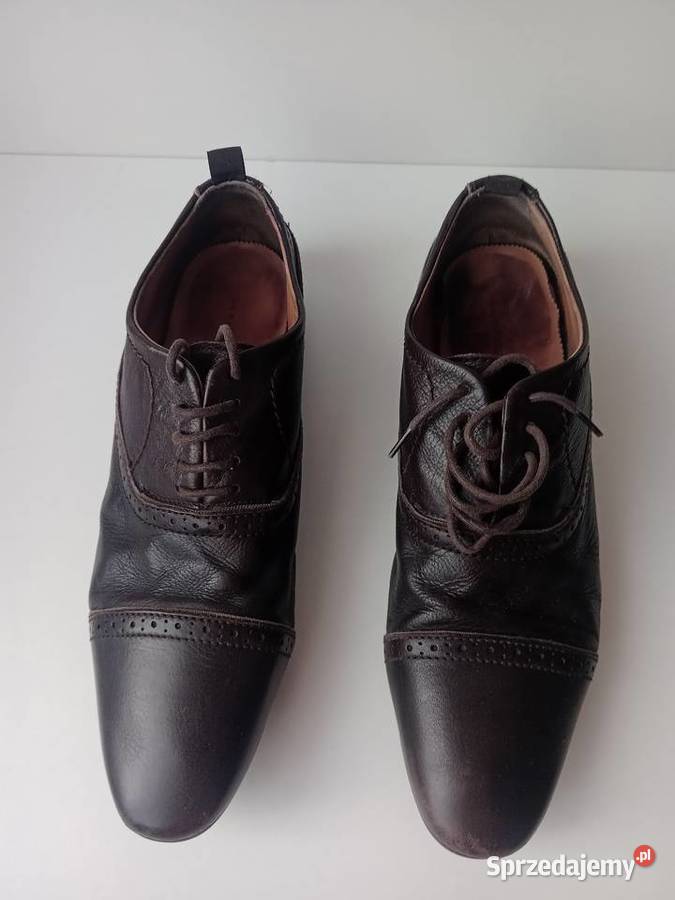 Buty skórzane Zara r 4445 brązowe sprzedam