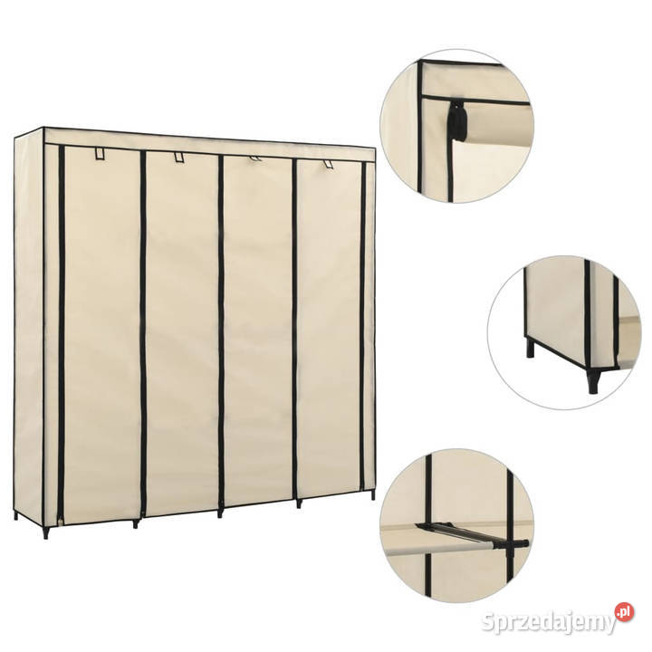 Szafa z 4 przegrodami kremowa 175 x 45 x 170 Warszawa