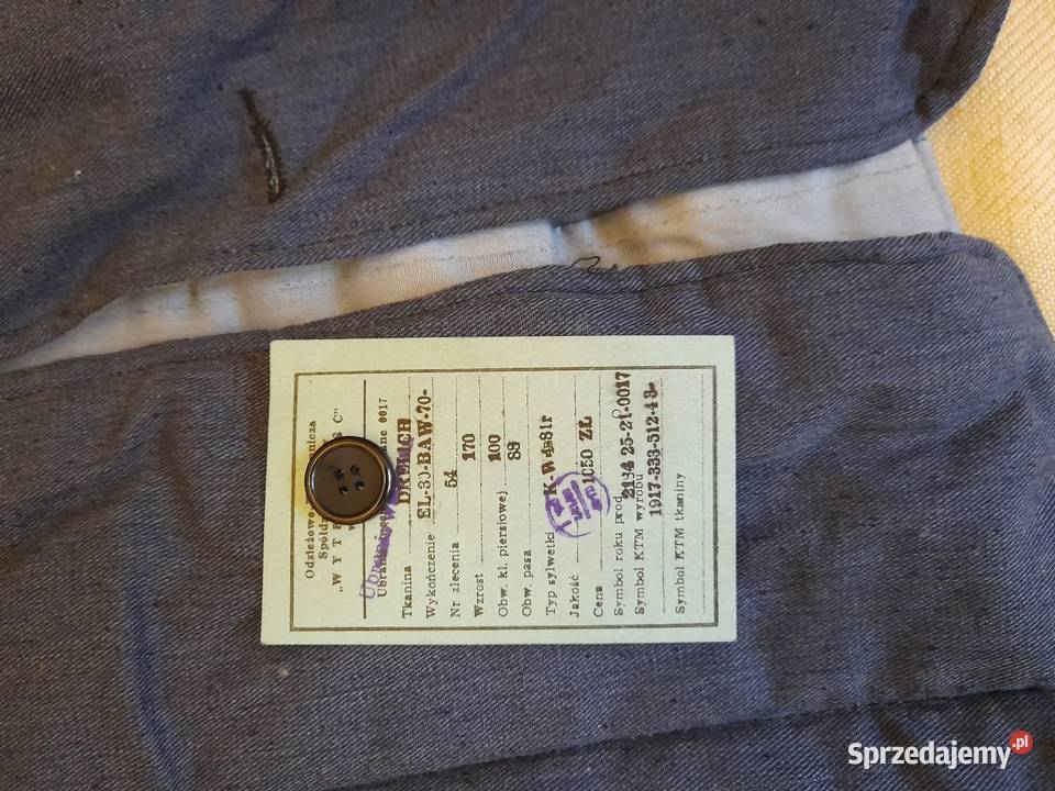 Sprzedam org z PRLu kufajkę spodnie ocieplane Poznań