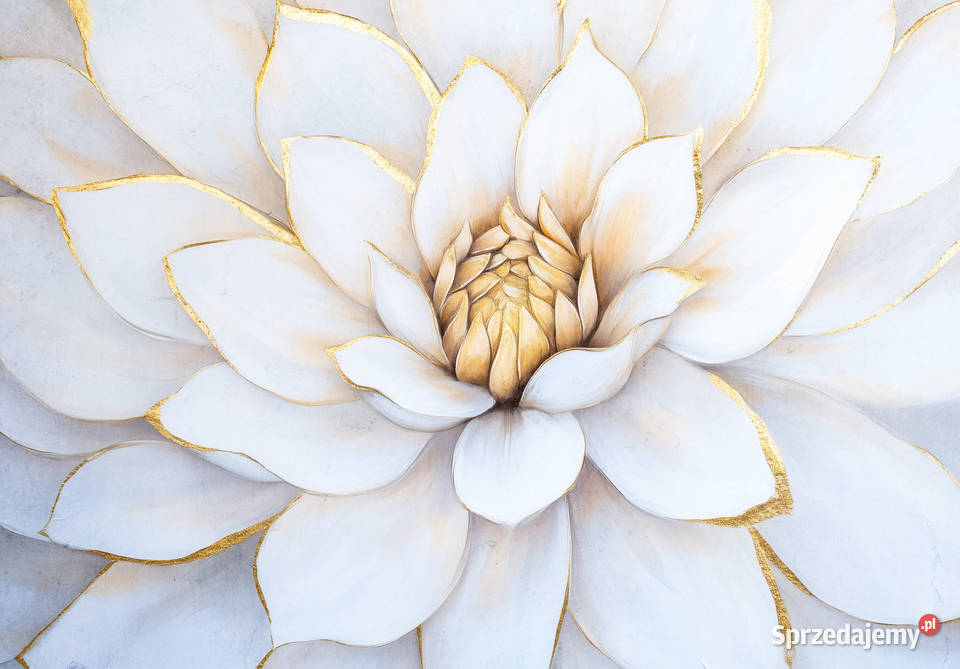 Tapeta fototapeta jasny duży kwiat sypialnia