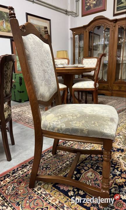 Drewniany stół rozkładany z dwoma wkładkami i Ełk