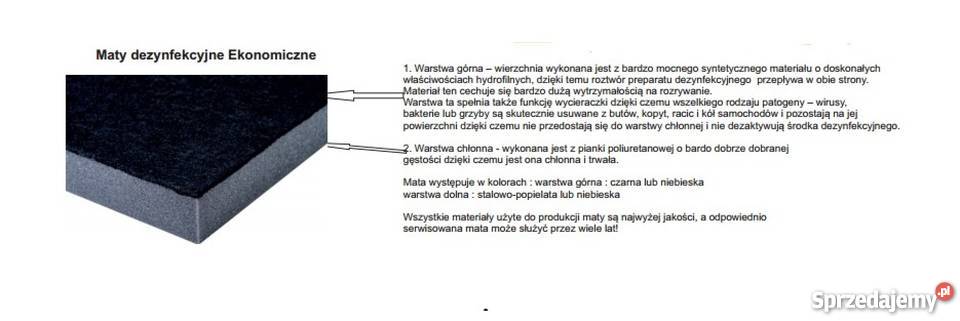 Matymata dezynfekcyjnado dezynfekcji 50x60x4 EKO Zielona Góra sprzedam