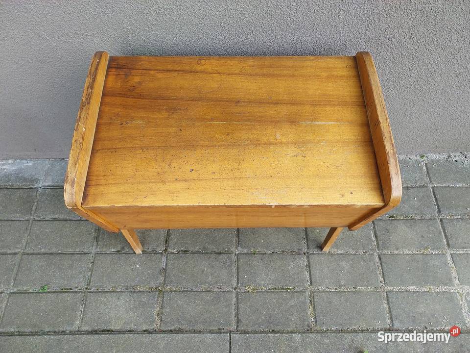 Stary stolik niciak schowek design PRL lata 70te Tczew sprzedam