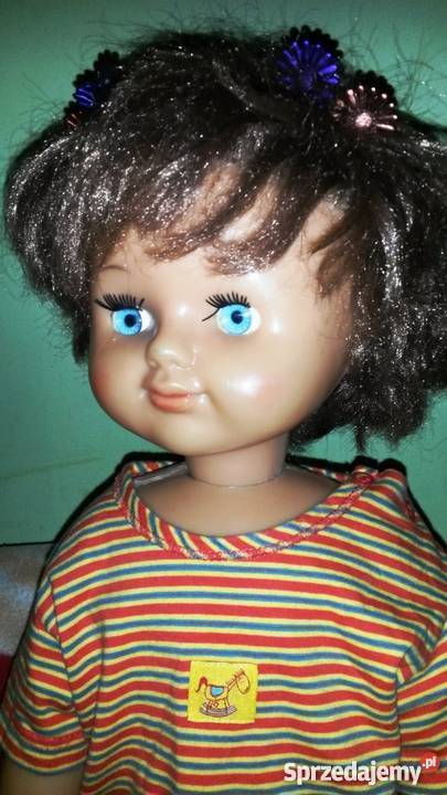 Duża stara lalka ZSRR chodzącaPRL Ziębice