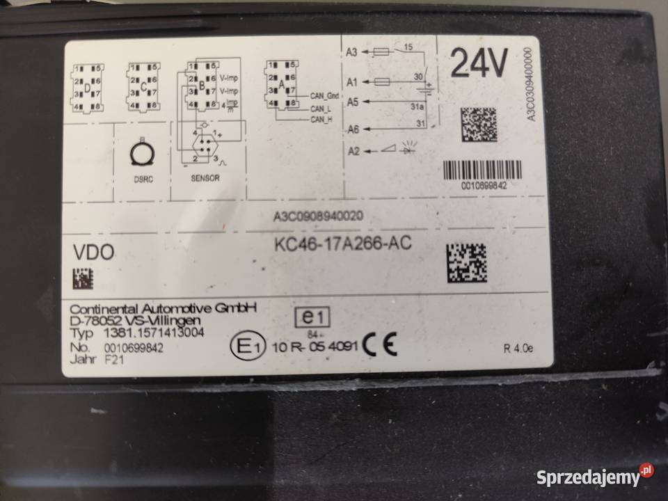 Tachograf VDO 1381 Ford F i inne Działoszyn