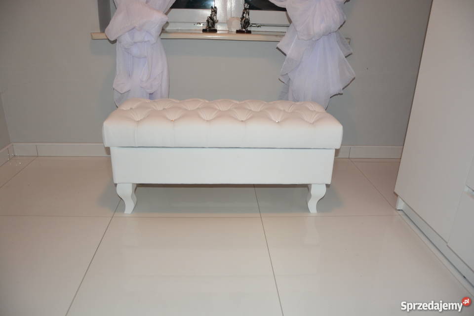 Elegancka biała PUFA pikowana Ludwik Glamour 100 mazowieckie Warszawa