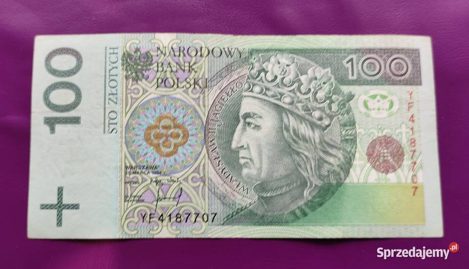 Banknot kolekcjonerski 100 1994 seria mazowieckie