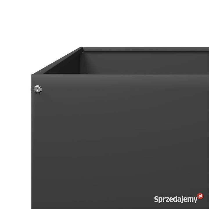 Podwyższona donica czarna 100x100x25 stal Donice sprzedam