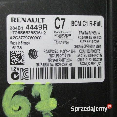MODUŁ STEROWNIK RENAULT 284B14449R 2017R
