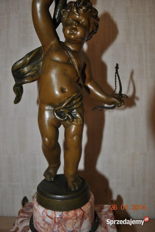 XIXwieczna figuralna lampa naftowa Kraków sprzedam