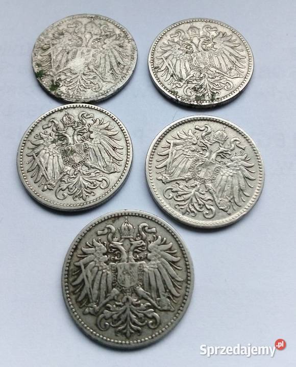 AUSTRIA10 HELLER1895 r 3 SZTUK1909 r1907 r Legionowo