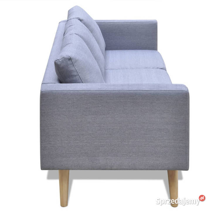 Sofa 3osobowa materiałowa jasnoszara WM242219 Warszawa sprzedam