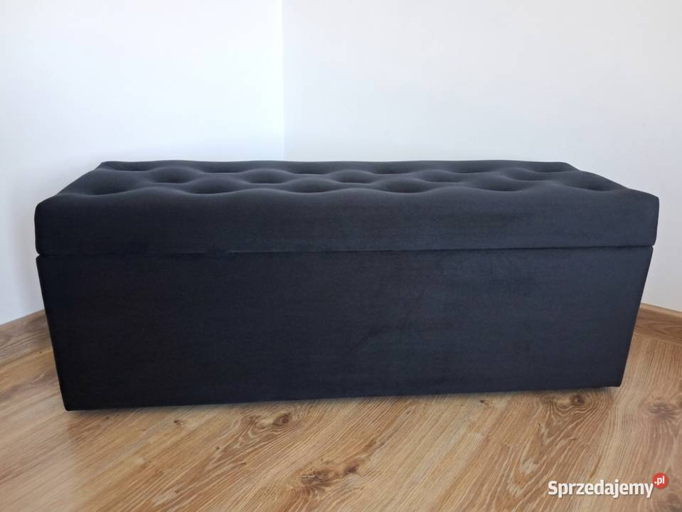 Pufa ławka tapicerowana 100x30 otwierana glamour Pufy i podnóżki Stronie