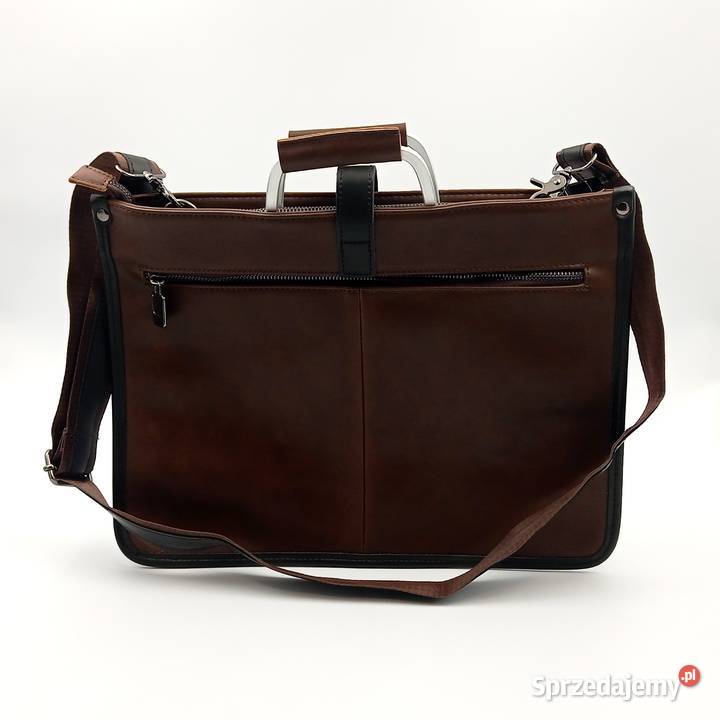 Teczka aktówka torba biznesowa skórzana na ramie Zawiercie