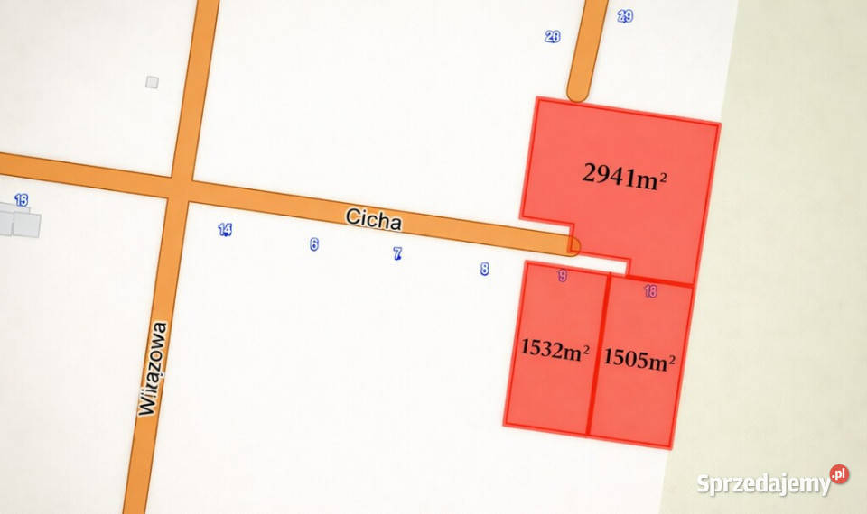 Działka budowlana ścianie lasu