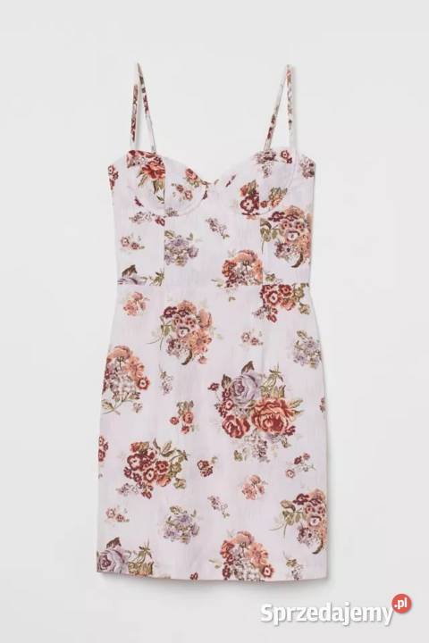 Sukienka HM Brock Collection 42 XL kwiaty floral kolorowy Szczecin