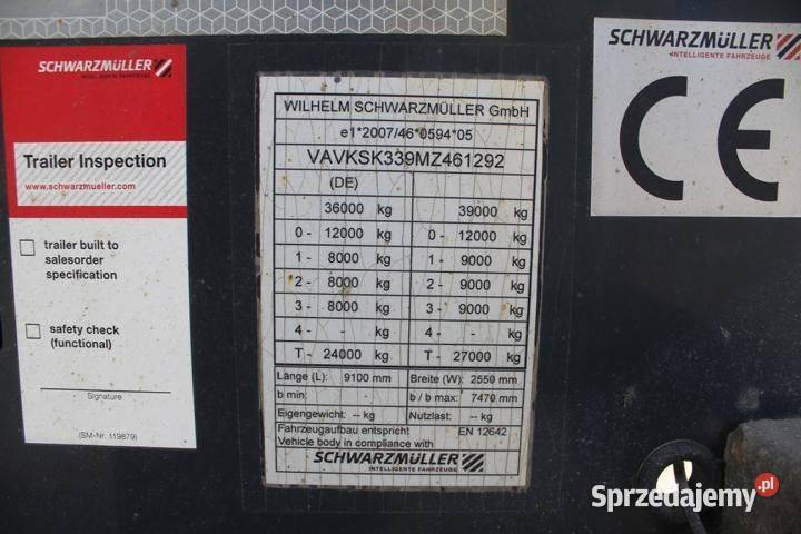 Naczepa wywrotka 28m Schwarzmuler mazowieckie Warszawa