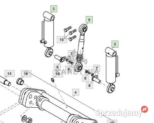 John Deere 7830 Siłownik Hydrauliczny Łącze wielkopolskie Jastrzębniki