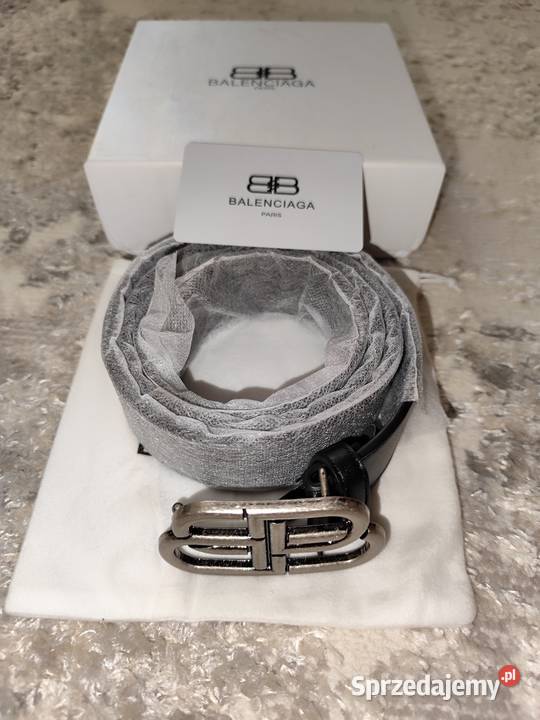 Pasek Balenciaga brązowy/beżowy Legnica