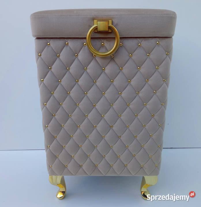 Kufer kosz na pranie bieliźniak Glamour beżowy Poznań