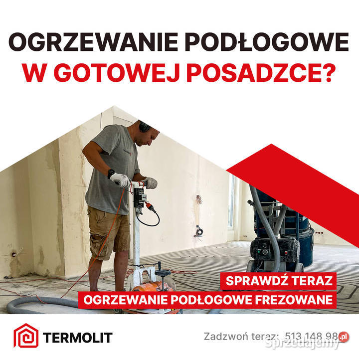 Frezowanie pod ogrzewanie podłogowe frezowane Wrocław