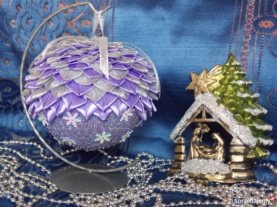 Bombki karczoch ze wstążki Dekoracje i ozdoby