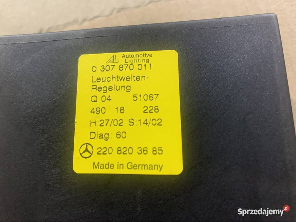 Moduł sterownik świateł 2208203685 mercedes s