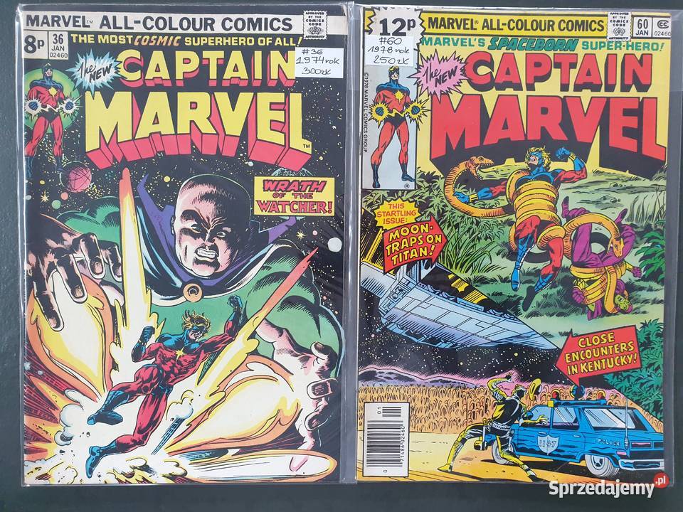 Captain Marvel 2 komiksy Marvel USA lata 70te Amerykańskie Gdynia sprzedam