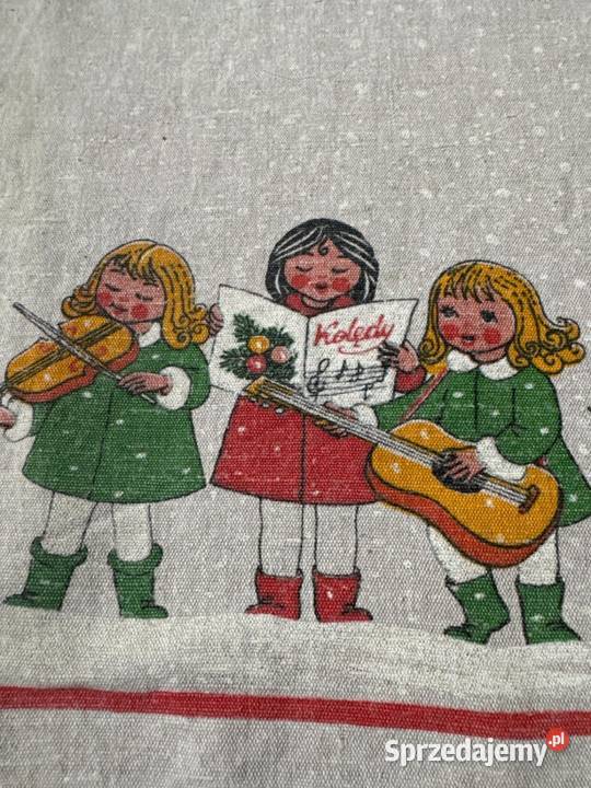obrus len motywy Świąteczne choinka Zabrze